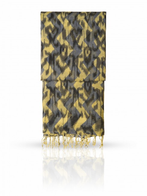 Палантин Унисекс ZW-IKKAT/YELLOW.GREY